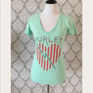 Hurley Mint Green V-Neck top